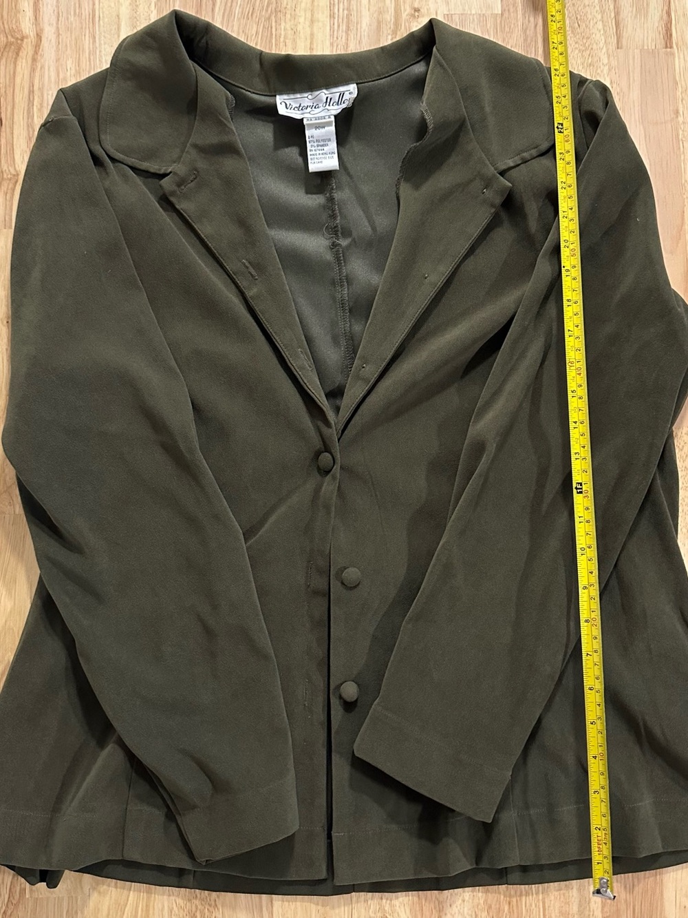 Vintage Victoria Holley Olive Green Suede Jacket - Picture 4 of 5